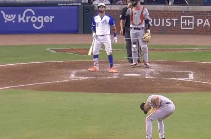 Poor SF Giants pitcher is dead inside after giving up Braves game-winning homer